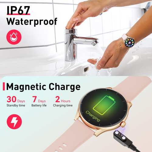 Reloj Deportivo Inteligente Para Mujer Con Llamada Bluetooth