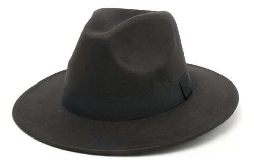 Sombrero Fieltro Paño Liso Mujer Hombre Cowboy Divino!