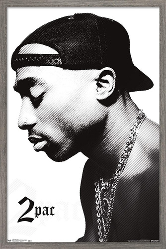 Tupac - Póster De Pared De Perfil, 22.375  X 34 , Vers...