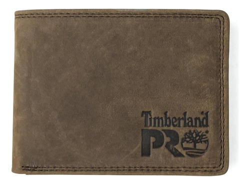 Carteira Masculina De Couro Rfid Timberland Pro Com Porta-ca