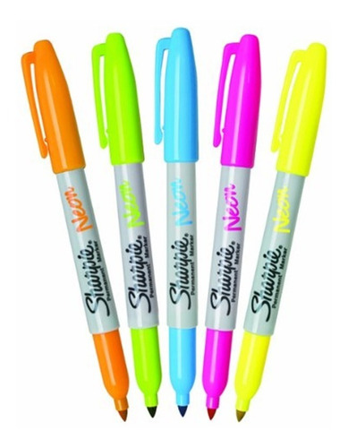 Marcador Sharpie Colores Neon X 5 Unidades