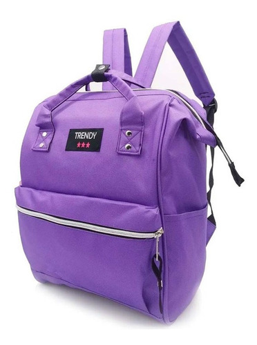Imagen 1 de 10 de Mochila Cartera Tachas Lady Urbana Eco Cuero Mujer Colores