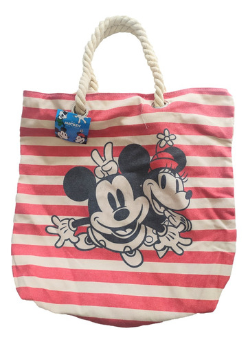 Cartera Bolso Playero Minnie Mouse Original Disney