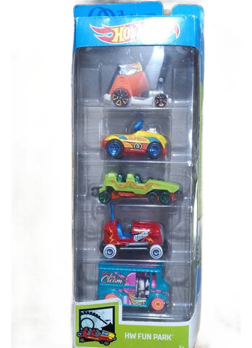 Hotwheels Fun Park, 5 Excelentes Piezas.