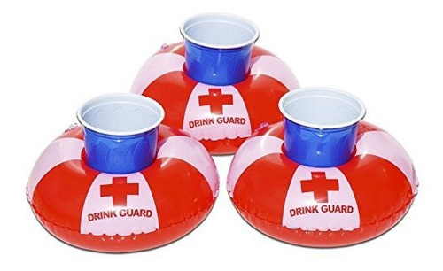 Gofloats Inflatable Drink Guard Drink Pack De 3 Botellas Flo