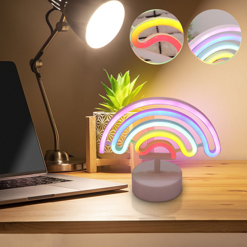 Linterna Led En V Con Luz De Neón Para Niña, Corazón, Decora