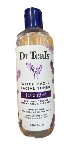 Dr Teal's Tonico Facial Witch Hazel Organico Lavanda 473ml