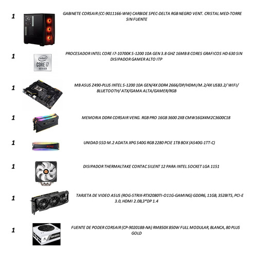 Cpu Gamer Rtx 2080 Ti (Usado)