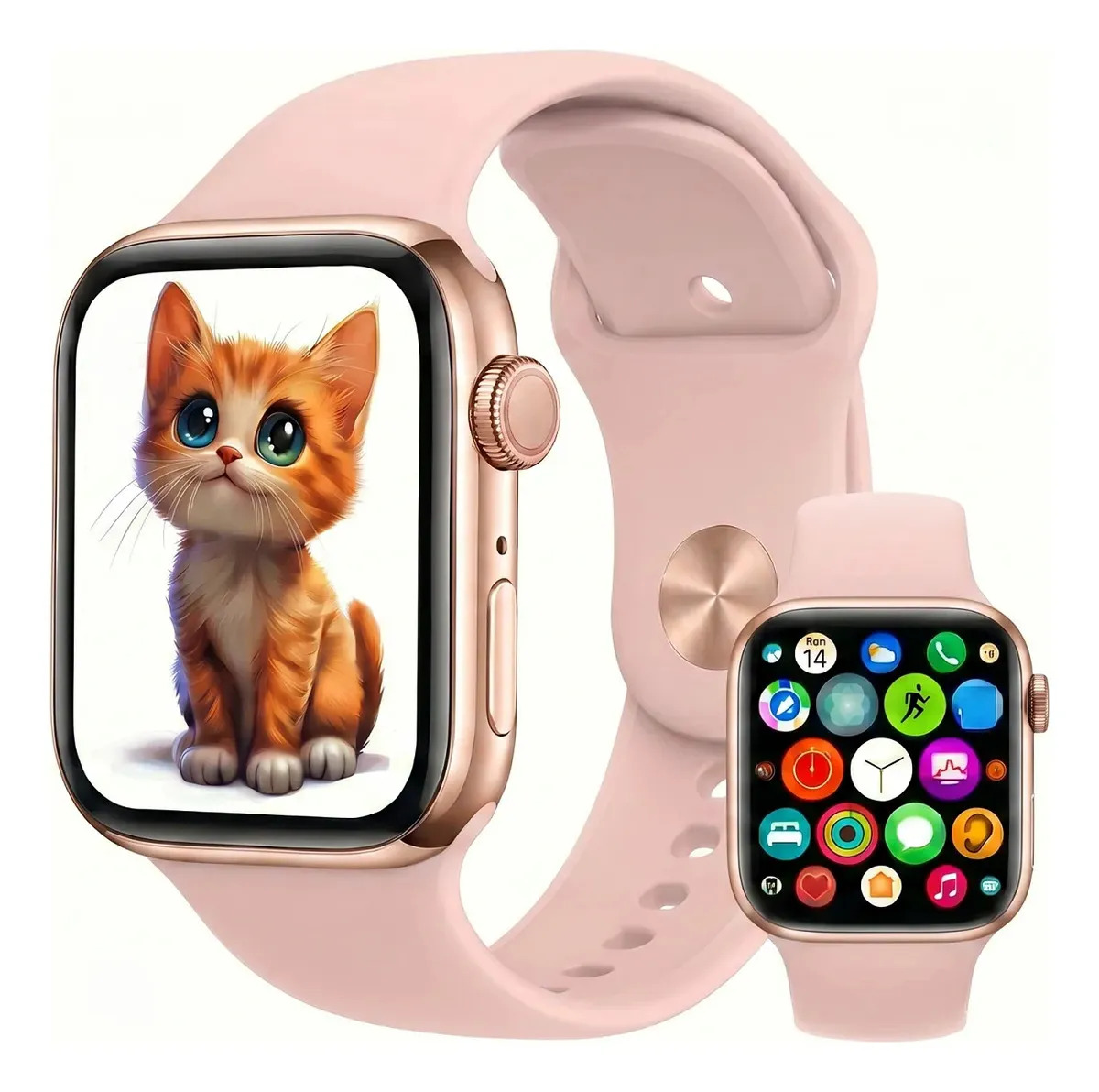 Imagen de Smartband Isdewatch T900 Pro Max Series 9 Rosa con Bluetooth y Pantalla Táctil de 1.9" para Mujer