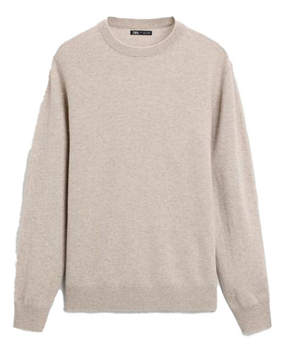 Suéter Zara Regular Fit Tejido De Lana Cuello Redondo