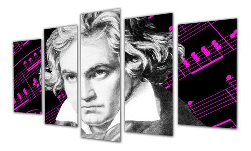 Cuadro 60x100cm Beethoven Compositor Orquesta Pianista M1