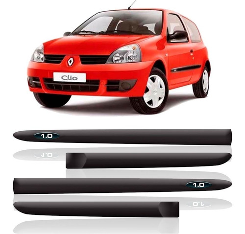 Jogo Friso Lateral Clio 2000 A 2011 4p Com Plaqueta 1.0