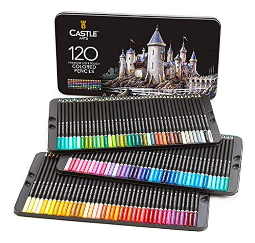 Castle Art Supplies 120 Lápices De Colores Para Colorear Par