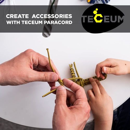 Teceum Paracord Tipo Iii 550 Negro 1000 Pies 4 Mm Cuer