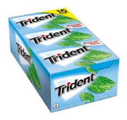 Chicle Trident Sabor A Menta Sin Azucar 