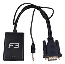 Comprar Cabo Adaptador Conversor Vga Para Hdmi 1080p Áudio P2 Usb
