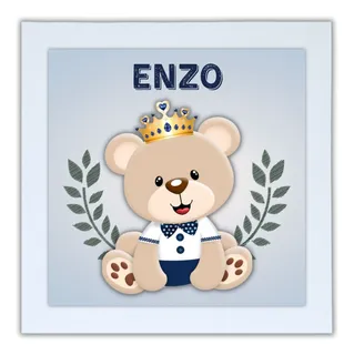 porta maternidade cerquinha safari Porta Maternidade Personalizado Mdf Urso Príncipe E Princesa