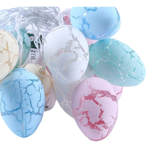 Cadena De Luces Led De Pascua Con Huevos Rotos De 10 Pies