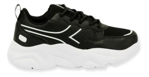 Zapatillas Diadora Mujer Negras Chunky 24.990