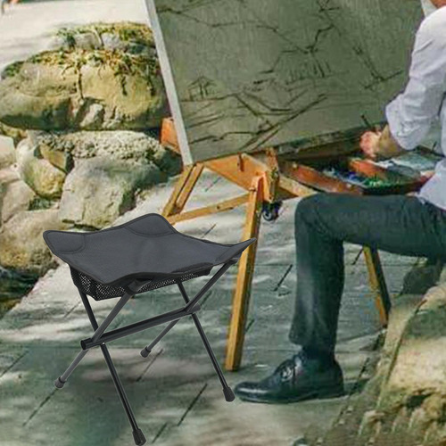 Taburete Plegable Para Acampar, Reposapiés, Silla De Pesca