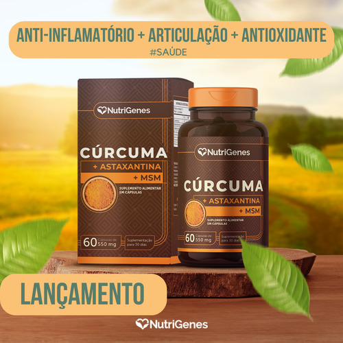 Kit Cúrcuma + Msm + Astaxantina Com 3 Unidades Nutrigenes
