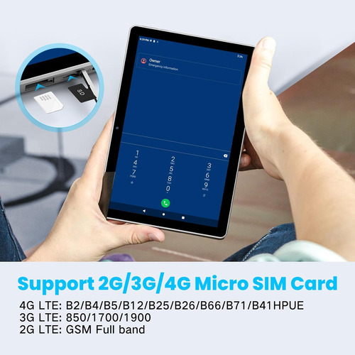 Android 13 Tablet Con Ranura Para Tarjeta Sim,10.1 Inch C...