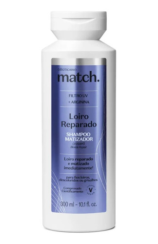 Combo Match. Proteção Dos Loiros: Shampoo + Cond + Máscara