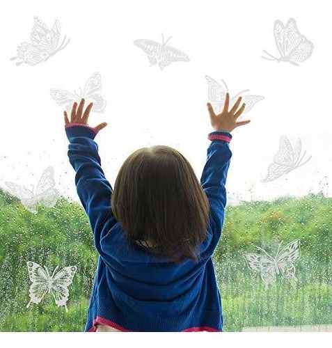 Imagen 6 de 7 de Adhesivos Para Ventanas Anticolisión De Mariposa De Gran Ta