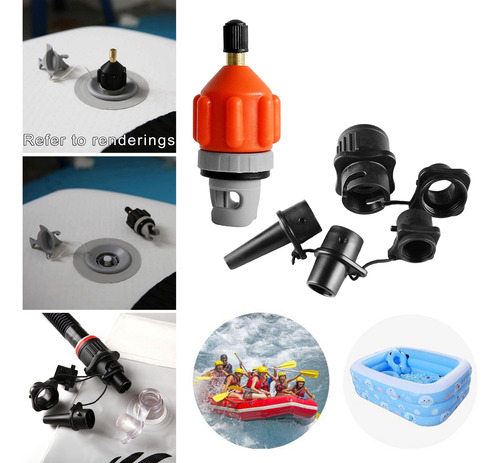 Adaptador De Válvula De Bomba De Sups Inflables Naranja