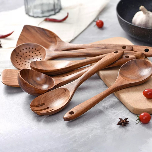 Utensilios De Madera Para Cocinar Juego De 10 Piezas