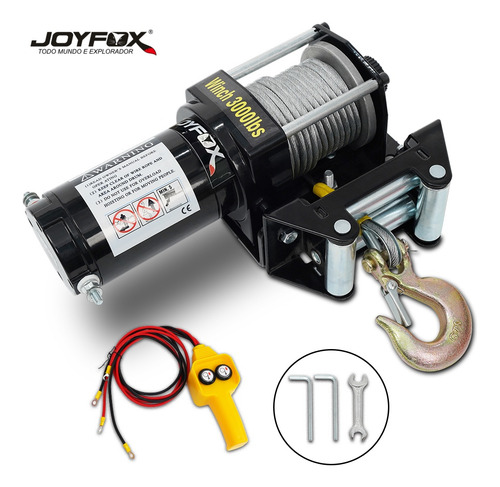 Joyfox K-697071 Guincho Elétrico 3000lb Para Quadriculo Jipe Barco 1361kg