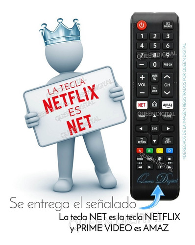 Imagen 2 de 9 de Control Remoto Para Samsung Smart Bn59-01347a Netflix Amazon