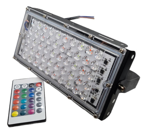 Lámpara Reflector Led Exterior C/ Control 15 Tonos 30w Rgb