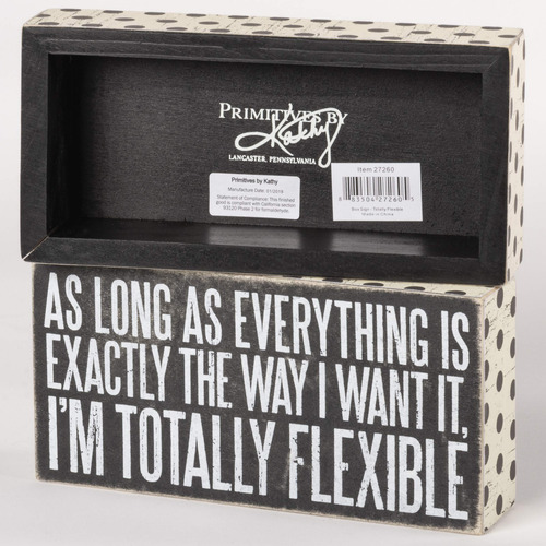 Cartel De Caja Flexible Con Adornos Lunares 20 X 10 Cm