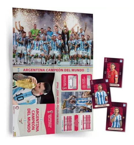 Maxiposter // Argentina Campeon Mundial Qatar 2022 / Panini 