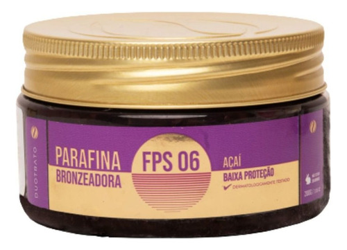 Parafina Bronzeadora Duotrato Açai Fps 06 200g