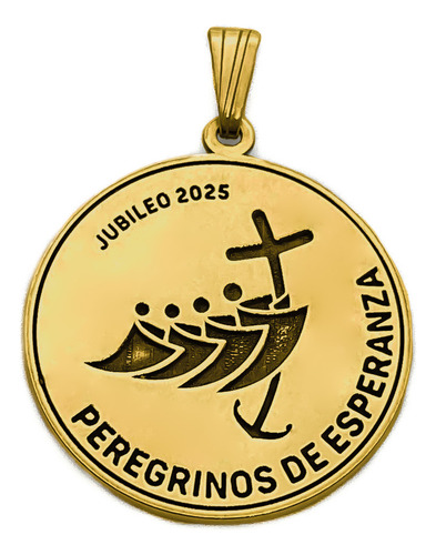 Dije Jubileo Peregrinos De Esperanza 2025 Oro 18k Oro 18k