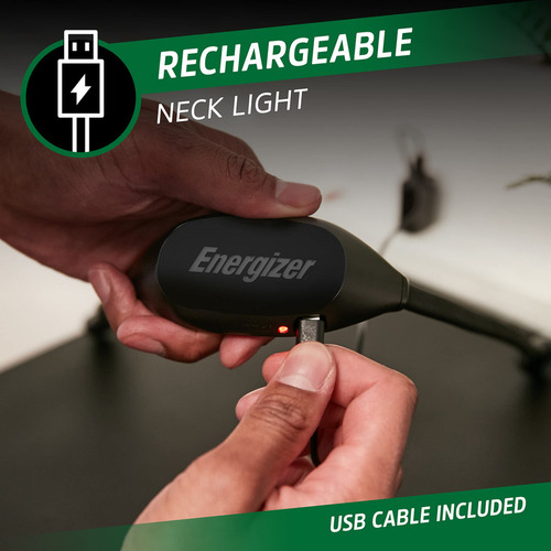 Energizer Led Recargable Negro (luz De Cuello) Flexible, Luz