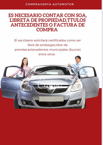 Imagen 3 de 5 de Títulos Automotores Y Carta Poder. Escribana Tramite Rapido