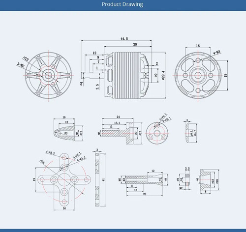 T-motor As2312 1400kv Brushless For Fixed Wing Aircraft