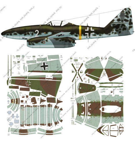 Me 262  Messerschmitt 1.33 Papercraft