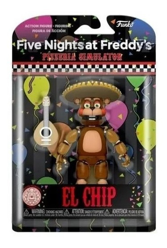 Figura Articulada El Chip Five Nights At Freddy's Brilla