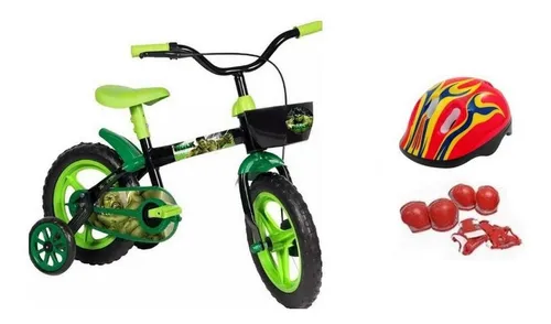 Bicicleta Hulk Rim 12 con casco y protecci n MercadoLibre