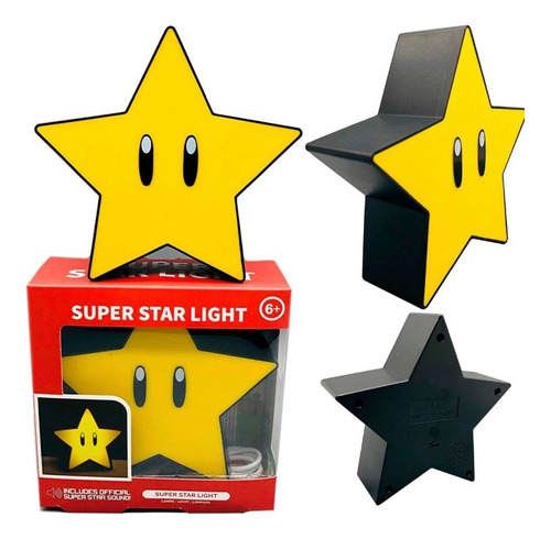 Lámpara Recargable Bloque Super Mario Bros Y Sonidos Retro