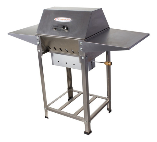 Imagem 5 de 6 de Churrasqueira A Bafo Inox Carvao Churrasco Multiuso Abafador