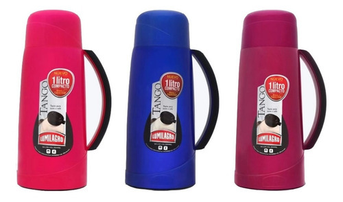 Termo Lumilagro Tango de vidrio 1L Rosa