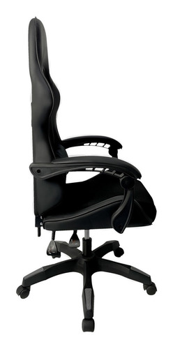 Silla de escritorio Balam Rush Power Rush V2 BR-934534 gamer ergonómica negra con tapizado de cuero sintético y tela