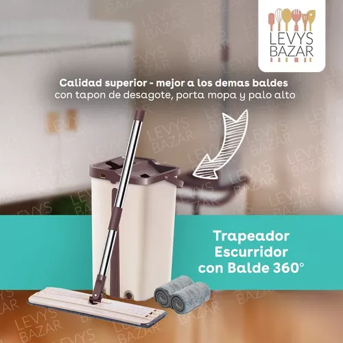 Trapeador Limpieza Piso Mopa Plana Lampazo Microfibra - EVER SAFE®