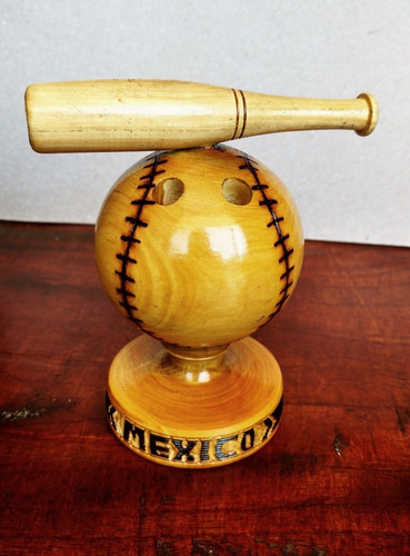 Artesanía Portalápiz Pelota Y Bate Béisbol #handcraft #craft