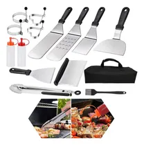 Comprar Set 14 Espatulas Churrasqueras Gruesa Asado Cocina Plancha